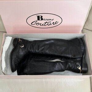 Browns Couture Shoes | Black Leather Tall Boots (US 8)